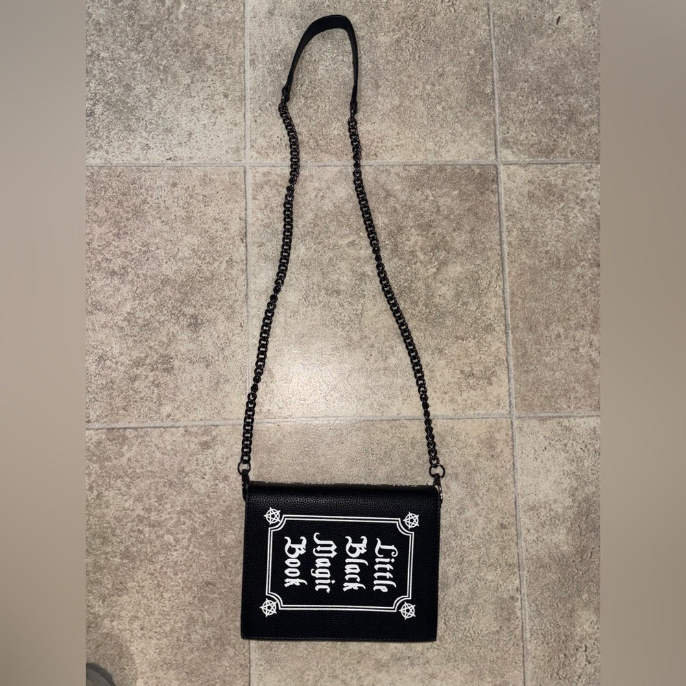 Little Black Magic Book Crossbody Bag